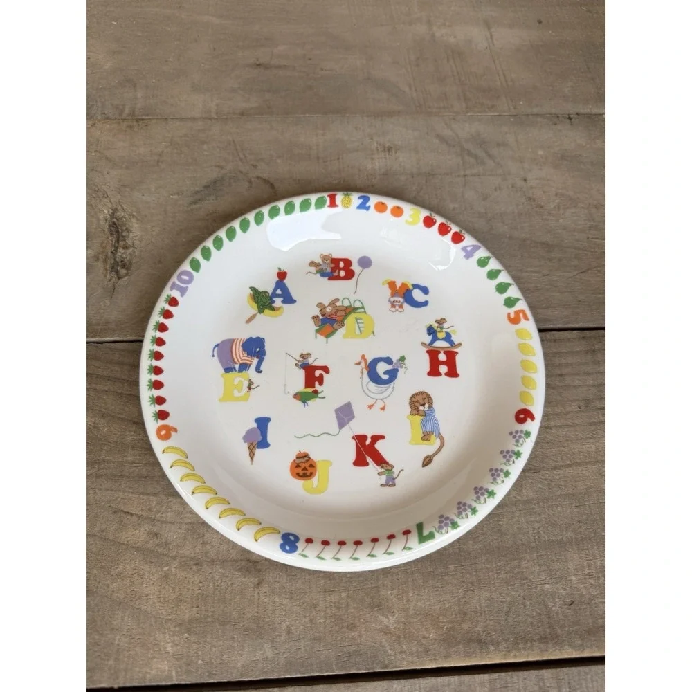 Vintage LENOX Teachers Pet Alphabet Animals Child Plate 7 1/2